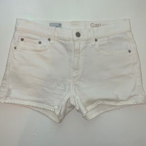 White Jean Gap Shorts